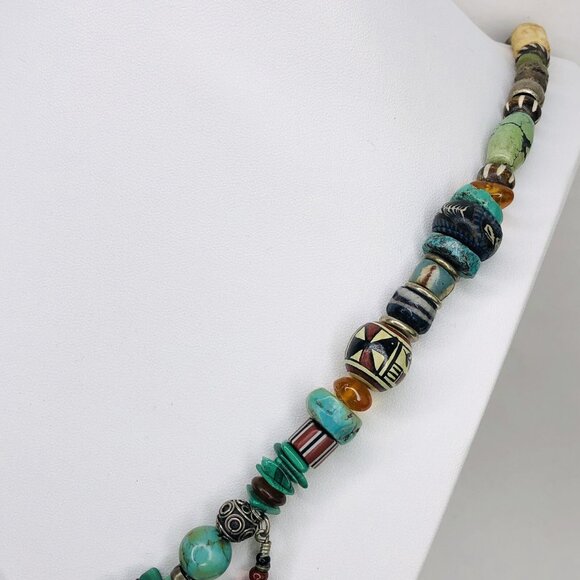 Robert Shields SPIRIT Necklace Earrings Sterling Silver Turquoise Southwestern - Picture 7 of 11